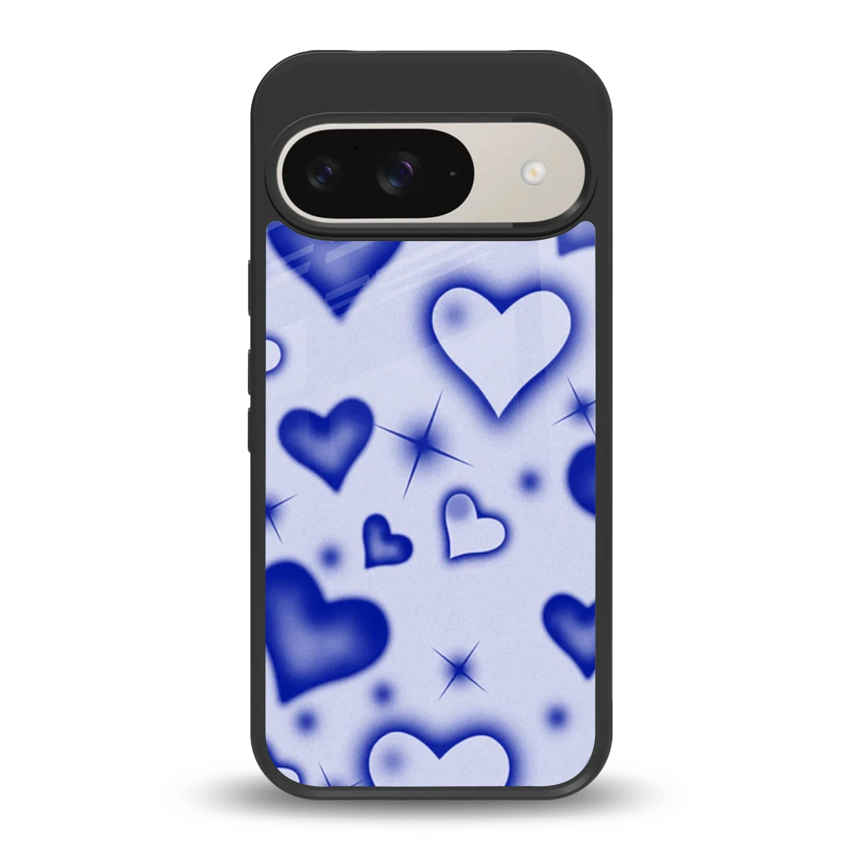 Celestial Hearts back phone cover | glass case for google pixel 9