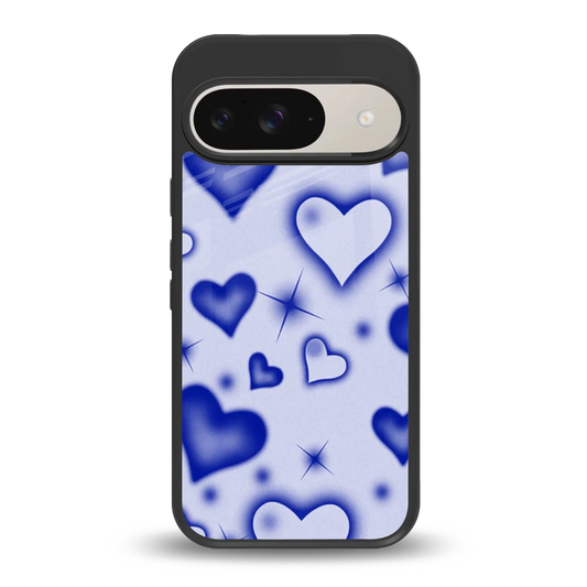 Celestial Hearts back phone cover | glass case for google pixel 9