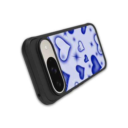 Celestial Hearts stylish phone case for google pixel 9 | glossy glass and slim fit