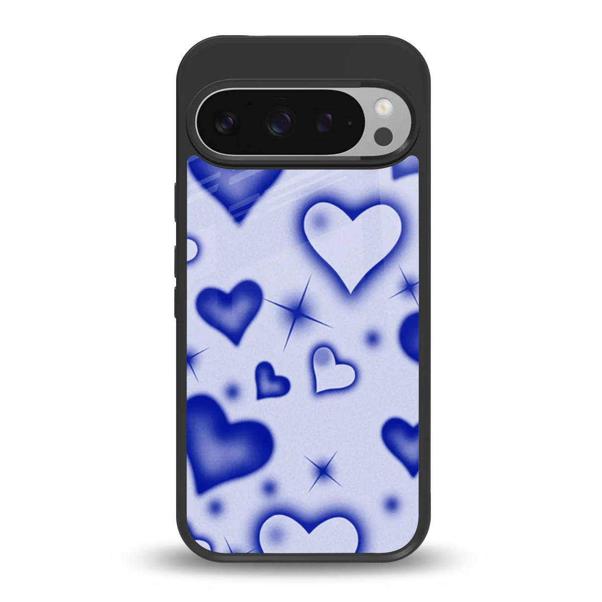 Celestial Hearts back phone cover | glass case for google pixel 9 pro