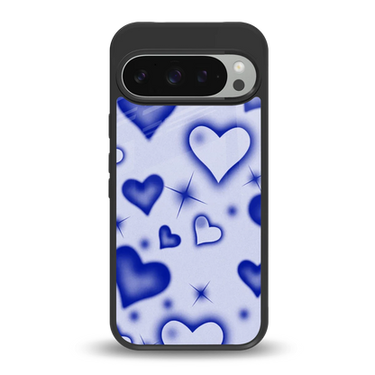 Celestial Hearts back phone cover | glass case for google pixel 9 pro