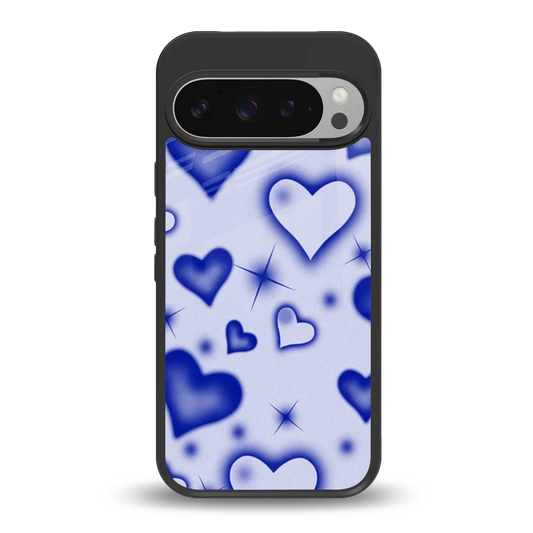 Celestial Hearts back phone cover | glass case for google pixel 9 pro