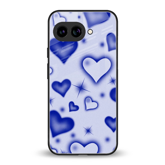 Celestial Hearts back phone cover | glass case for google pixel 9a