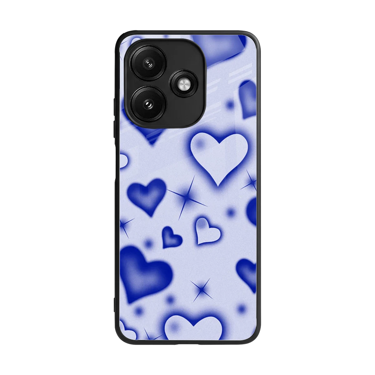 Celestial Hearts back phone cover | glass case for redmi 12 5g