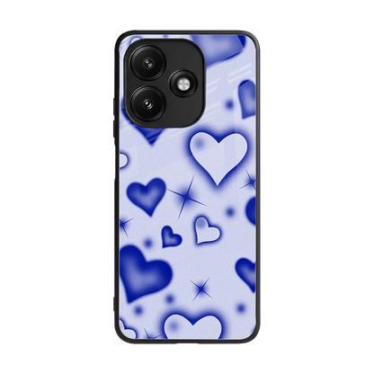 Celestial Hearts back phone cover | glass case for redmi 12 5g