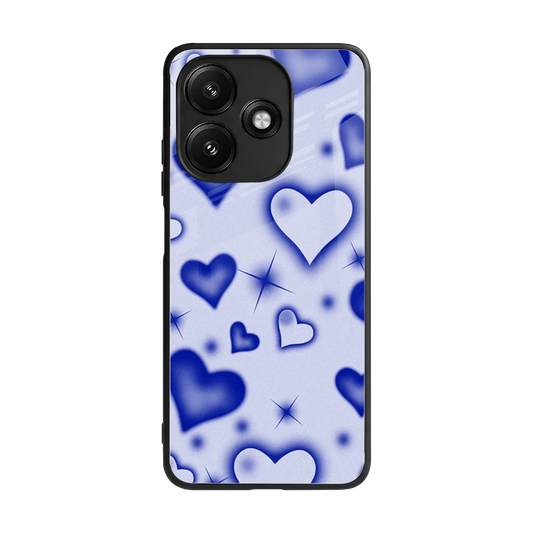 Celestial Hearts back phone cover | glass case for redmi 12 5g