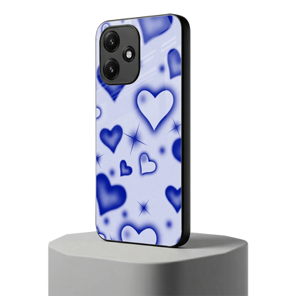 Celestial Hearts redmi 12 5g mobile cover | shockproof glass phone case