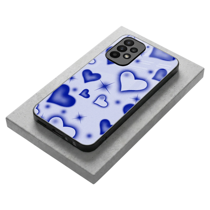 Celestial Hearts stylish phone case for samsung galaxy a23 | glossy glass and slim fit