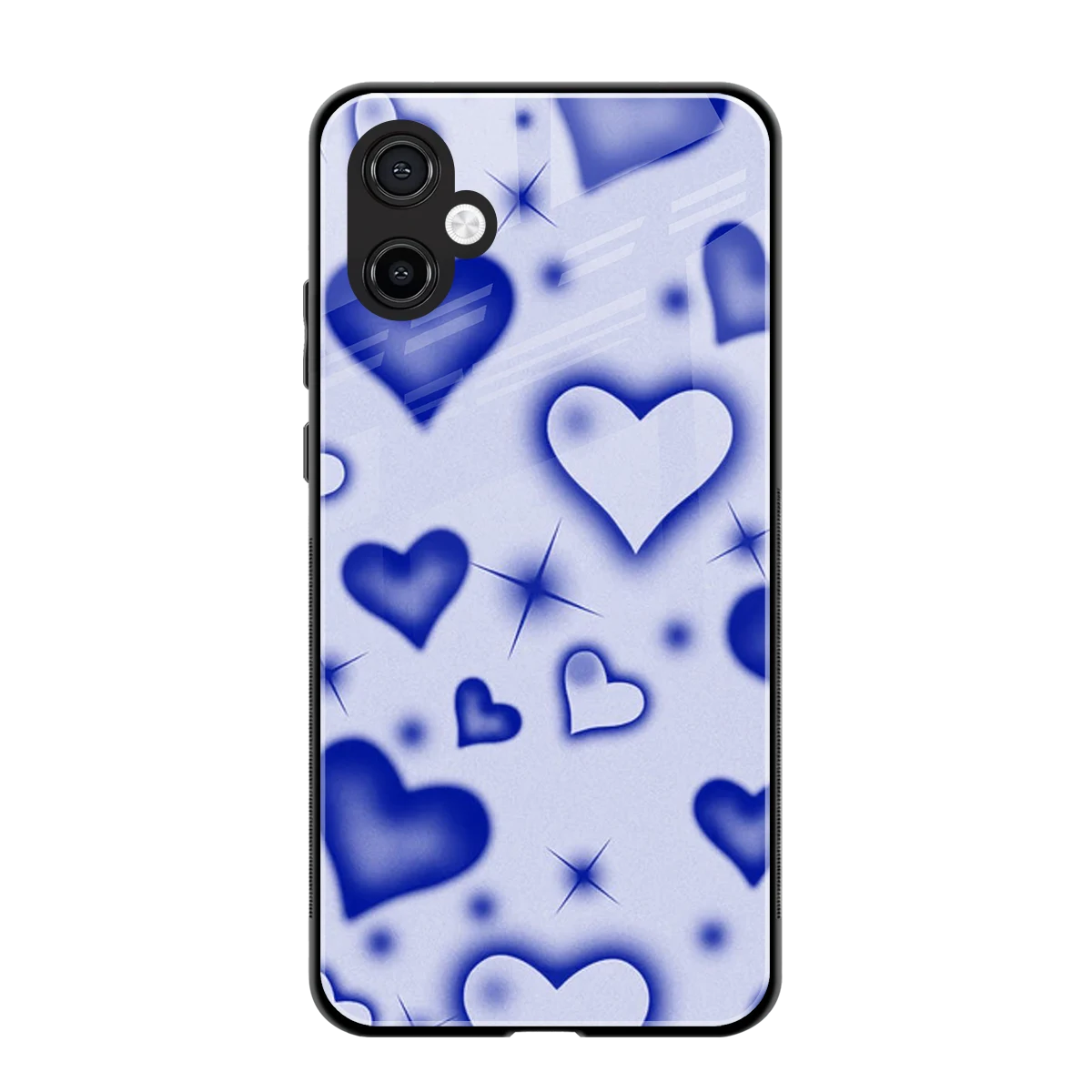 Celestial Hearts back phone cover | glass case for samsung galaxy a06 5g