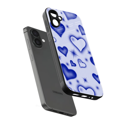 Celestial Hearts sleek samsung galaxy a06 5g cover with tempered glass back and TPU edges