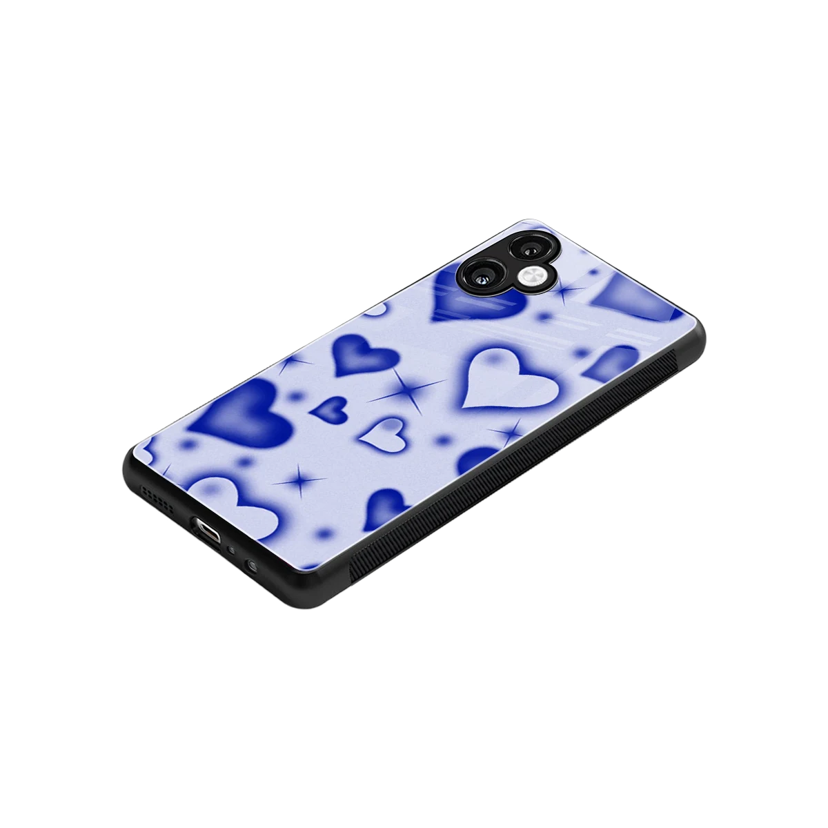 Celestial Hearts stylish phone case for samsung galaxy a06 5g | glossy glass and slim fit