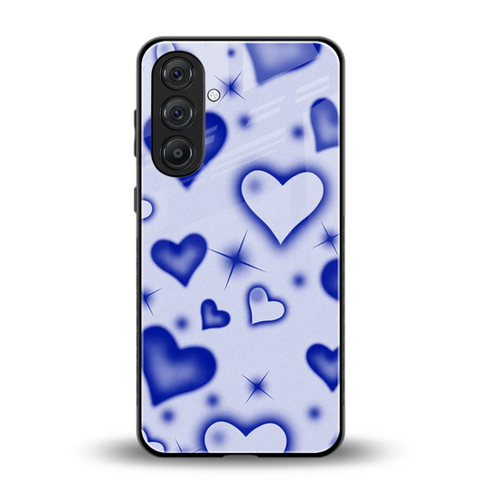 Celestial Hearts back phone cover | glass case for samsung galaxy m36 5g