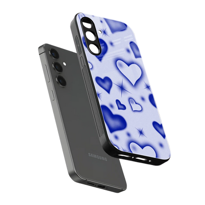 Celestial Hearts sleek samsung galaxy a14 5g cover with tempered glass back and TPU edges