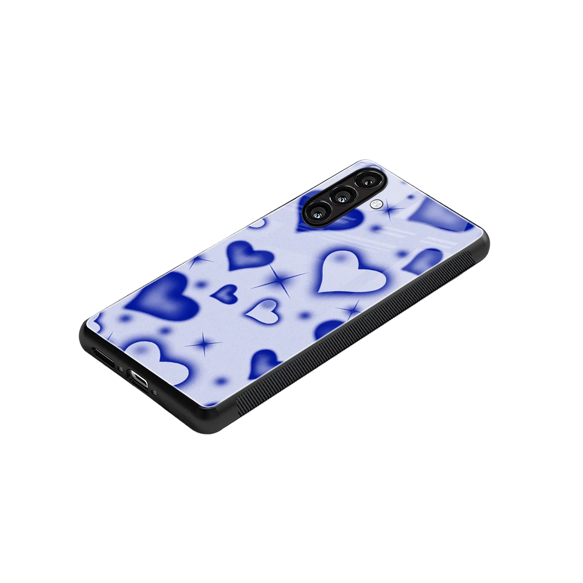 Celestial Hearts stylish phone case for samsung galaxy a17 5g | glossy glass and slim fit
