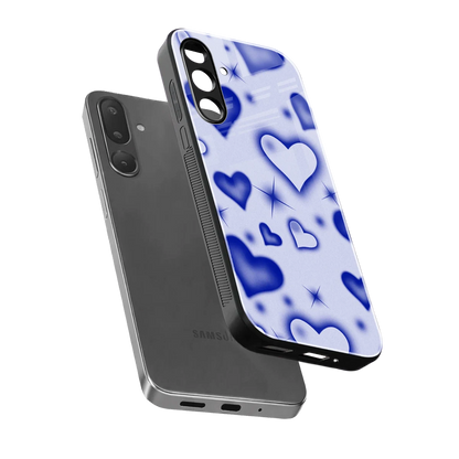 Celestial Hearts sleek samsung galaxy m16 5g cover with tempered glass back and TPU edges