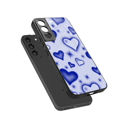 Celestial Hearts sleek samsung galaxy s22 cover with tempered glass back and TPU edges