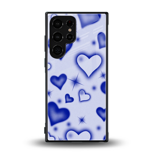 Celestial Hearts back phone cover | glass case for samsung galaxy s23 ultra