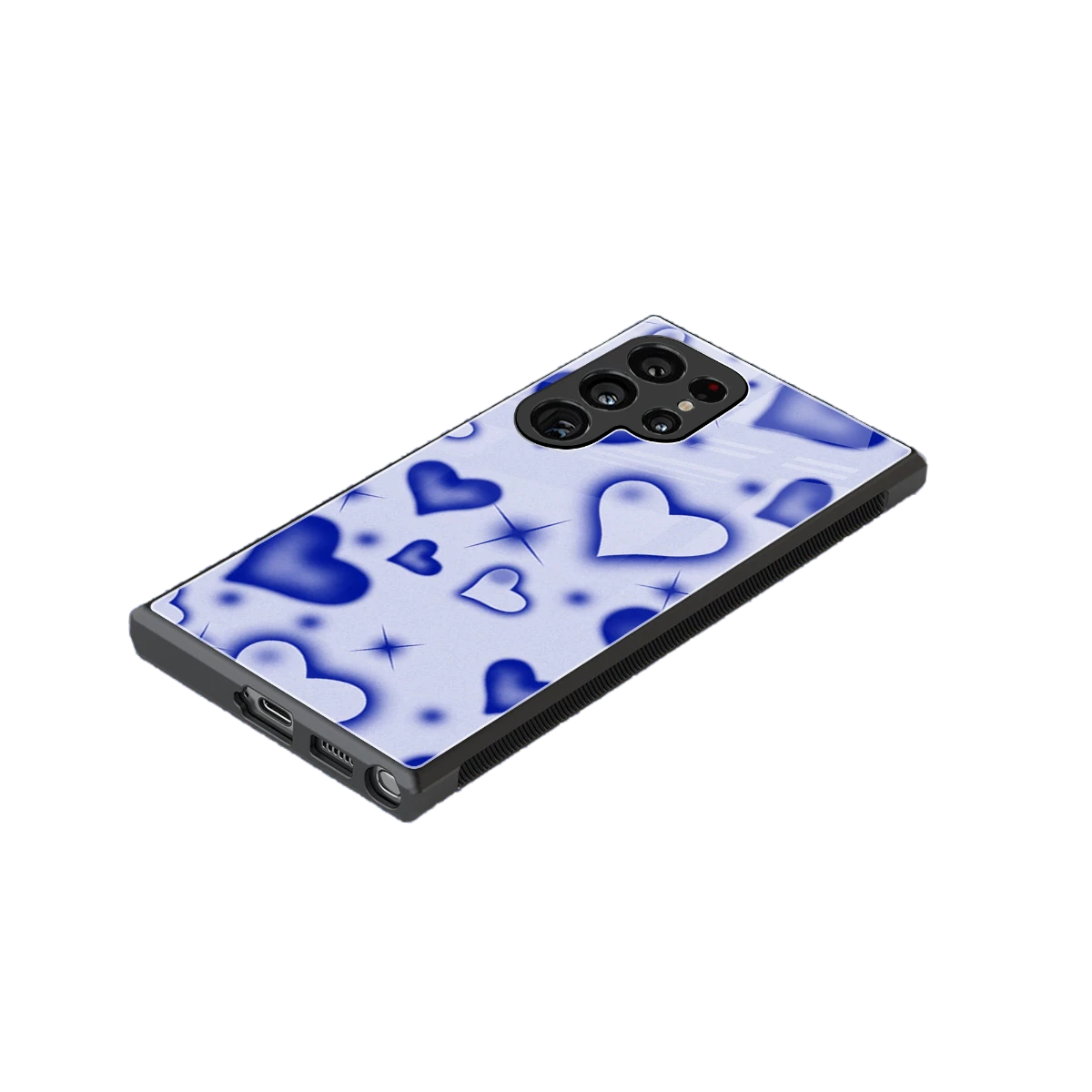Celestial Hearts stylish phone case for samsung galaxy s24 ultra | glossy glass and slim fit