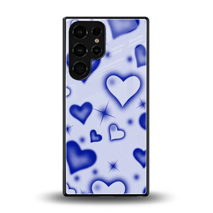 Celestial Hearts back phone cover | glass case for samsung galaxy s25 ultra