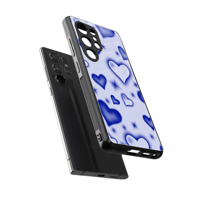 Celestial Hearts sleek samsung galaxy s25 ultra cover with tempered glass back and TPU edges