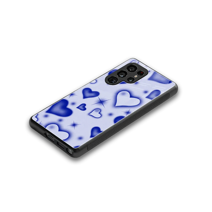 Celestial Hearts stylish phone case for samsung galaxy s25 ultra | glossy glass and slim fit