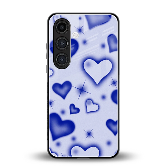 Celestial Hearts back phone cover | glass case for samsung galaxy s24