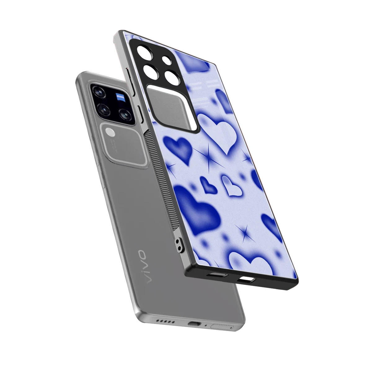 Celestial Hearts sleekvivo v30 pro cover with tempered glass back and TPU edges
