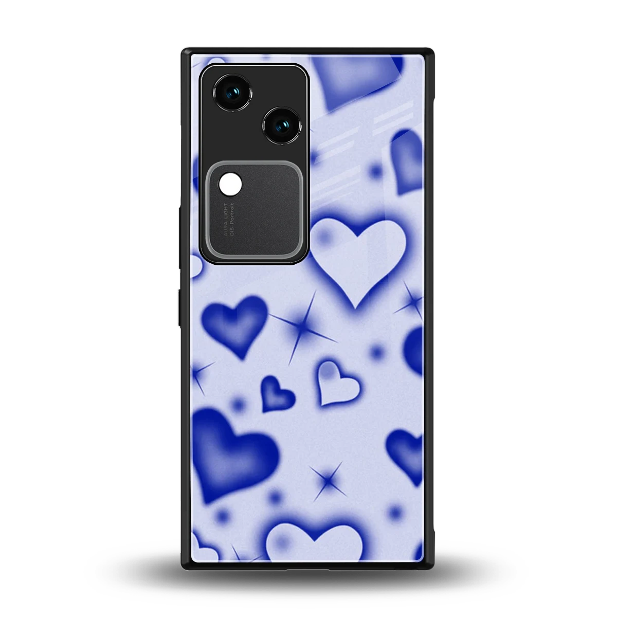 Celestial Hearts back phone cover | glass case for vivo v30