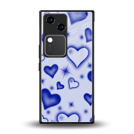 Celestial Hearts back phone cover | glass case for vivo v30