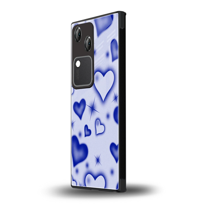 Celestial Hearts vivo v30 mobile cover | shockproof glass phone case