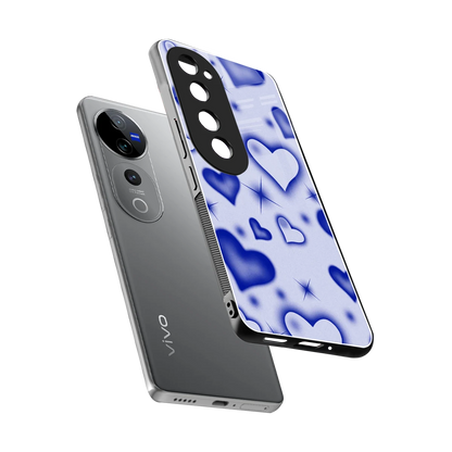 Celestial Hearts sleek vivo v40 pro cover with tempered glass back and TPU edges