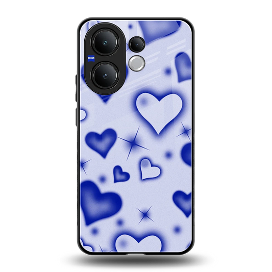 Celestial Hearts back phone cover | glass case for vivo v60