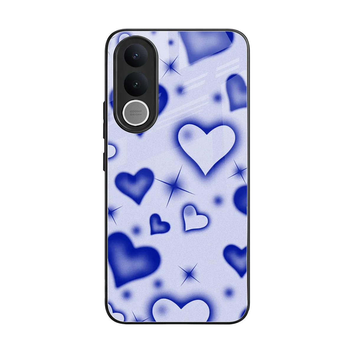 Celestial Hearts back phone cover | glass case for vivo v70 fe