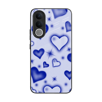 Celestial Hearts back phone cover | glass case for vivo v70 fe