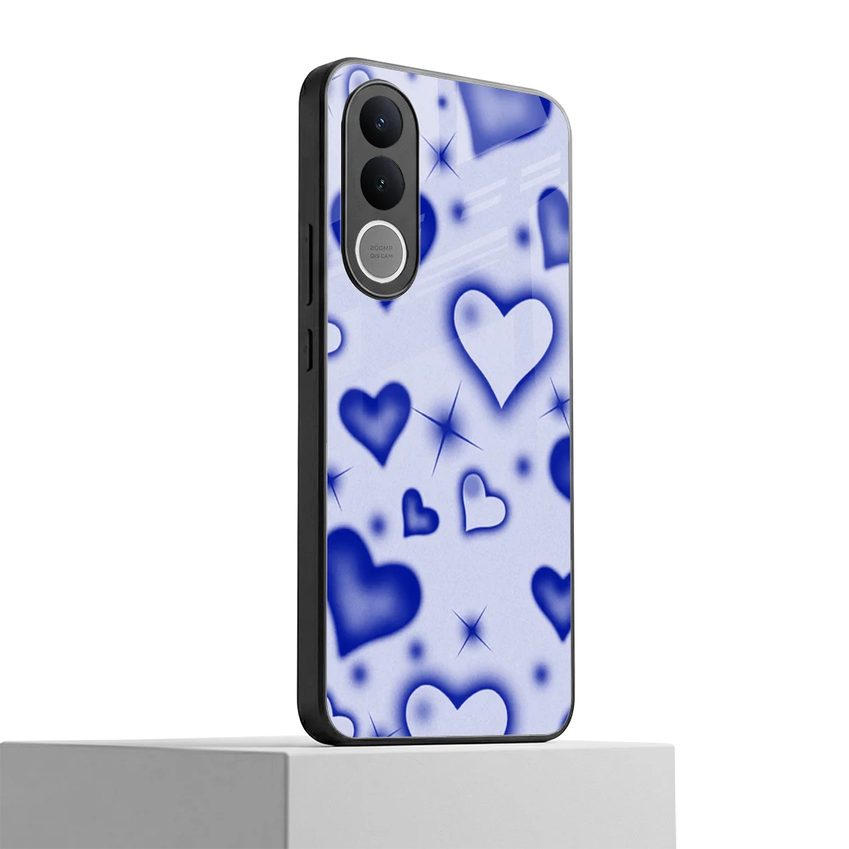 Celestial Hearts vivo v70 fe mobile cover | shockproof glass phone case