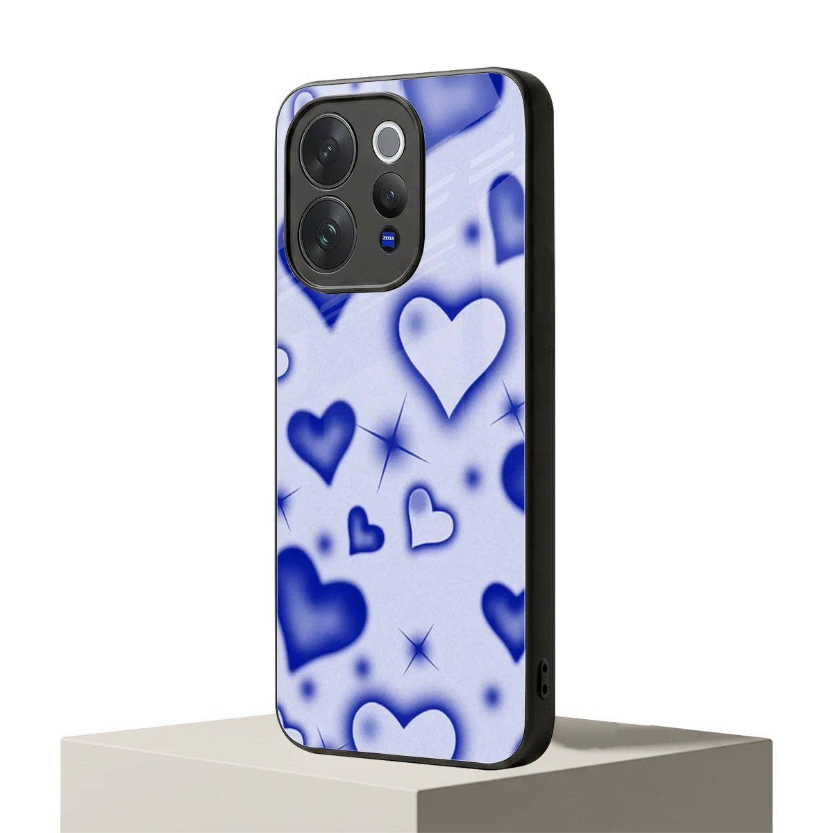 Celestial Hearts vivo v70 mobile cover | shockproof glass phone case