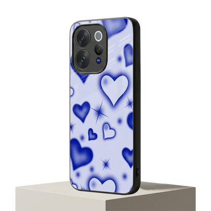 Celestial Hearts vivo v70 mobile cover | shockproof glass phone case