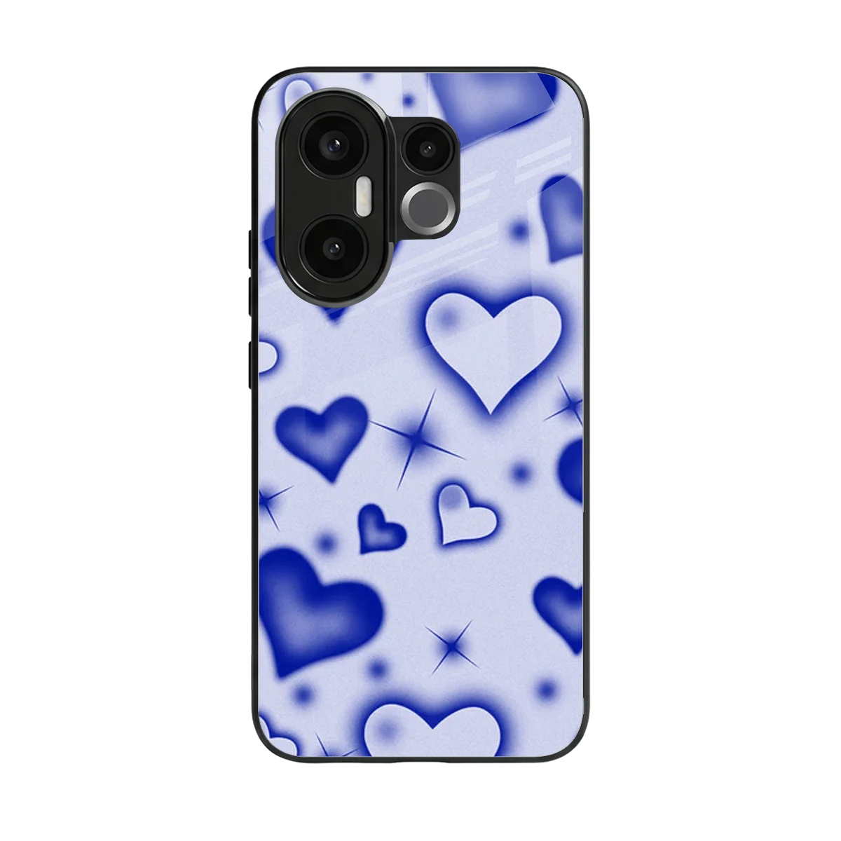 Celestial Hearts back phone cover | glass case for vivo x200 fe