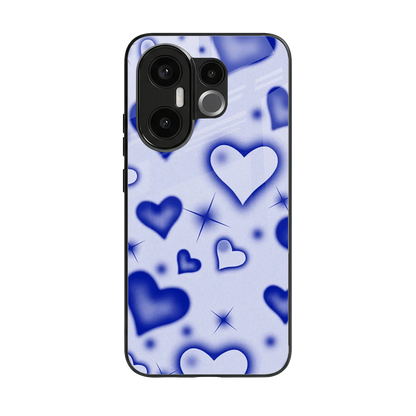 Celestial Hearts back phone cover | glass case for vivo x200 fe