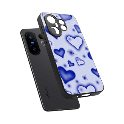 Celestial Hearts sleek vivo x200 fe cover with tempered glass back and TPU edges