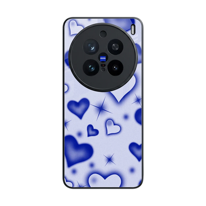 Celestial Hearts back phone cover | glass case for vivo x200 pro