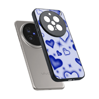 Celestial Hearts sleek vivo x200 pro cover with tempered glass back and TPU edges