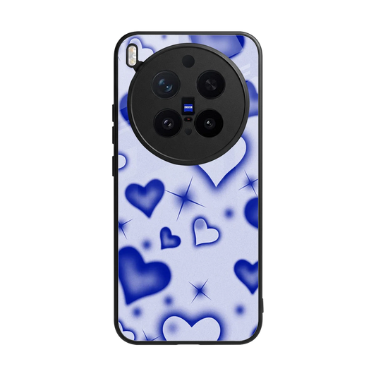 Celestial Hearts back phone cover | glass case for vivo x300 pro