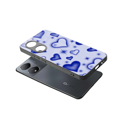 Celestial Hearts sleek Vivo-y100 cover with tempered glass back and TPU edges