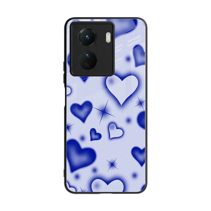 Celestial Hearts back phone cover | glass case for vivo y16