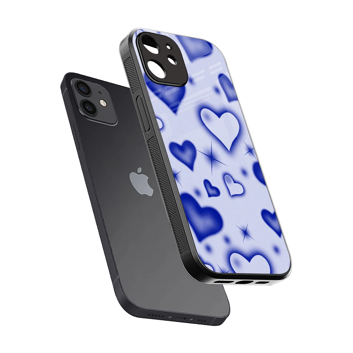 Celestial Hearts sleek iphone 11 cover with tempered glass back and TPU edges