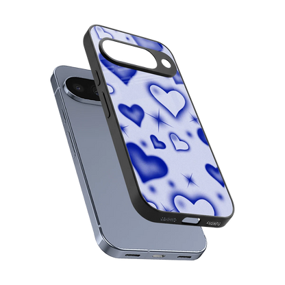 Celestial Hearts sleek google pixel 10 cover with tempered glass back and TPU edges