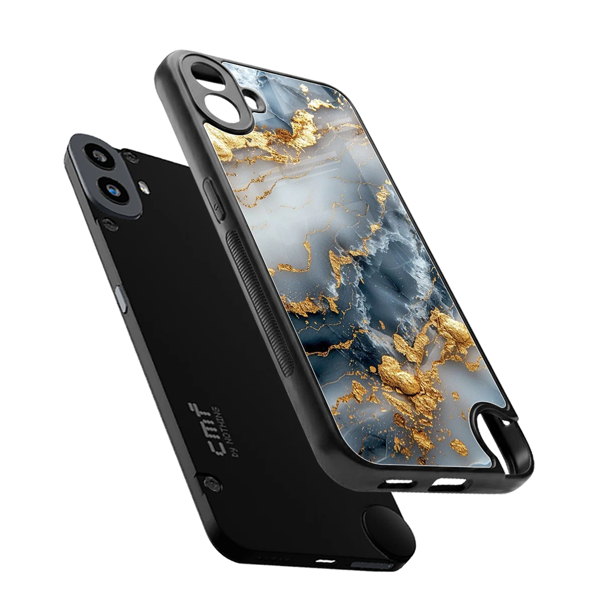 Celestial Marble sleek cmf nothing phone 1 cover with tempered glass back and TPU edges