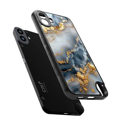 Celestial Marble sleek cmf nothing phone 1 cover with tempered glass back and TPU edges