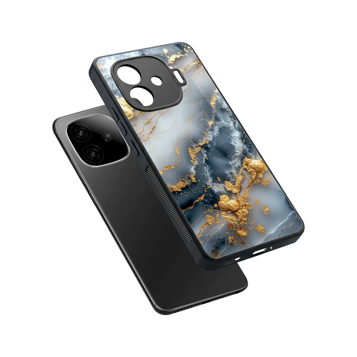 Celestial Marble sleek iqoo neo 10r 5g cover with tempered glass back and TPU edges